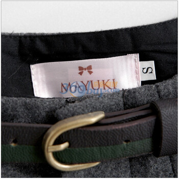 MAYUKI 百搭修身裤子毛呢短裤附撞色皮带1028597 黑色 L