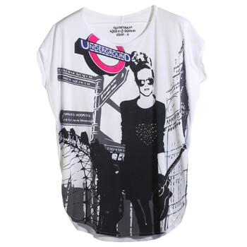 Giordano佐丹奴 T恤 女印花Big Tee 01391080 古董白 M