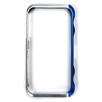 飞尚（Freeson）iPhone4/4S专用 金属保护框/保护壳（蓝色+银色）