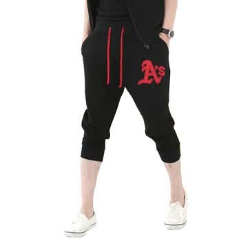TUOYI拓一情侣装七分裤2012新款夏季情侣运动休闲裤305M076C 黑色 XL