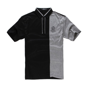 富贵鸟 男装 夏季新款生活休闲短袖翻领POLO衫51762036 灰色97 190(XXXXL)