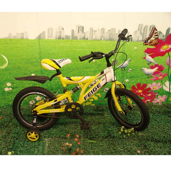 飞鸽2003型减震高配山地车儿童自行车16 黄色 16
