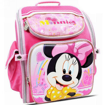 迪士尼DISNEY 2012新款米奇小学生减负书包 儿童双肩背包MB0078 玫红
