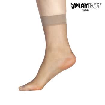PLAYBOY 花花公子 15DEN透明水晶丝短袜/袜尖加固6026 浅肤 均码