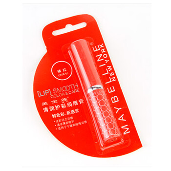 Maybelline09美宝莲新清润护彩润唇膏 橘红卡装