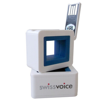 swissvoice 限量版 时尚简约镂空 U盘 4G（蓝色）