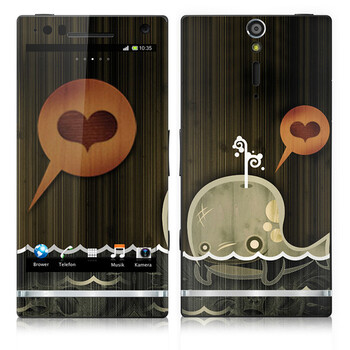IdeaSkin 索尼 LT26i/Xperia S/Xperia Arc HD 皮肤 鲸鱼的迷恋 外壳保护套皮贴膜 BDGC352022