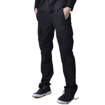 速写男装 croquis 纯棉 口袋装饰 休闲 长裤9823235 黑色 M