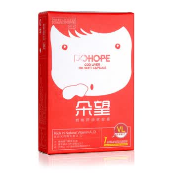 朵望 精装鳕鱼肝油软胶囊 天然橙味（6岁以内宝宝适用） 0-1岁