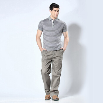 拓荒者高端品牌男装夏季棉麻透气休闲裤 男士