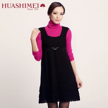 花时美 <em>冬款</em>新品 背心裙 女无袖 <em>毛衣裙</em>中长款 