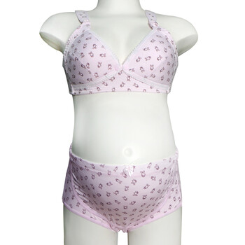 nissen 心型<em>图案</em>休闲无钢圈<em>胸罩内裤</em>组合小组