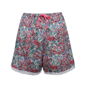 三枪舒肤棉女款短裤睡裤红蓝花M【图片价格品牌