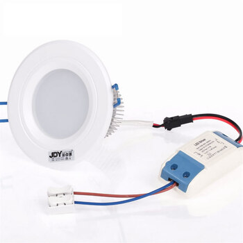 D灯 低压12V24V彩色LED筒灯 白光 低压12-24V 喷白压铸 6寸12W开孔175MM