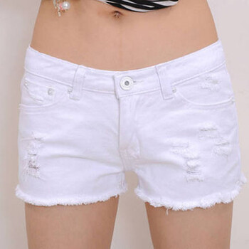 天空岛2013韩国夏女装毛边水洗破洞牛仔短裤热裤