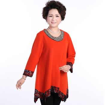 望地中老年女装裙装长裙妈妈连衣裙中年妇女春