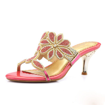 欧黛尔钻鞋2013新款夏季女鞋真皮镶钻凉拖奢华水