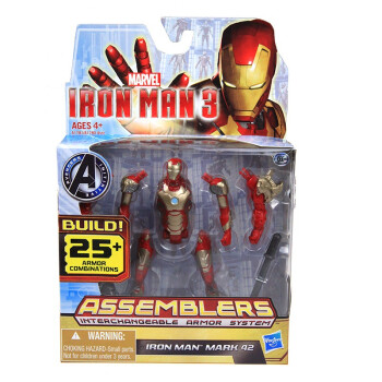 孩之宝 hasbro 钢铁侠3 iron man3 拼装系列之公仔 钢铁侠马克42 3.