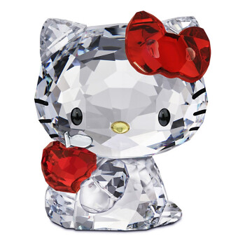 神价格：Swarovski 施华洛世奇 Hello Kitty Red Apple 限量版 卡通水晶摆件