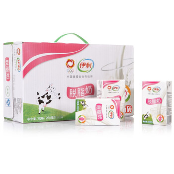 伊利牛奶】伊利脱脂牛奶250ml*24盒【行情报价价格评测】-京东商城