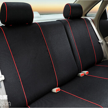 宝御记 专车定做座套 夏季凉垫 冰丝坐套 时尚黑