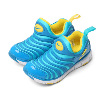 耐克nike童鞋2013新款小中童毛毛虫系列跑步鞋343738 传统青色/金属黄