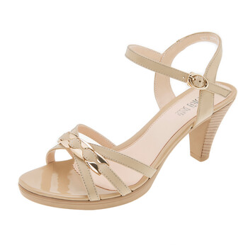 <em>歌莉娅</em>2014最新夏季女式真皮低跟凉鞋OL时尚