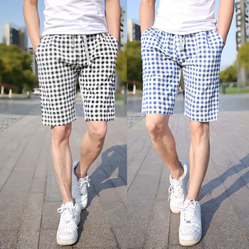 货到付款 马克威廉 2014夏季<em>新款男短裤</em>韩版格