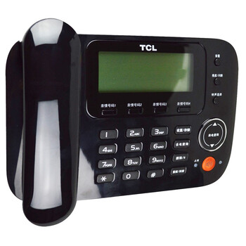 TCL HCD868(156)TSD固定有绳电话机座机来电显示免电池免提座式大屏幕家用办公有绳固定座机(黑色)