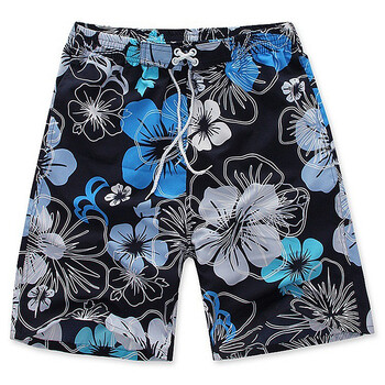 <em>男士短裤</em> 韩版百搭时尚印花<em>休闲</em>松紧系绳五分