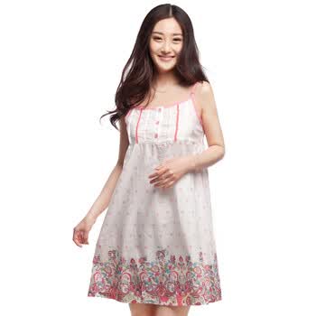 荻嘉茂(TICAMO) 清新小碎花纯棉<em>女士</em>吊带裙3