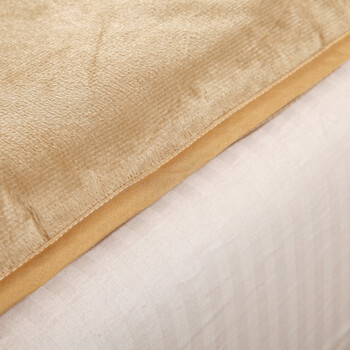 圣安蒂斯 法兰绒花纹 床垫 1.2/1.5/1.8床可用单双人床褥子驼色 180*200