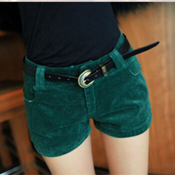 云柔公主新款时尚百搭显瘦<em>灯芯绒短裤女</em>秋冬韩