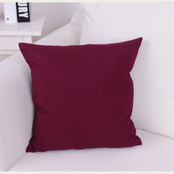 棉帆布靠垫床头靠垫 床靠背垫腰垫 紫红色 40*