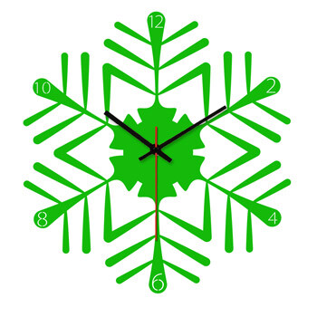 
                                        个性一百雪花 亚克力挂钟个性订制石英钟创意剪纸挂钟艺术壁钟静音                