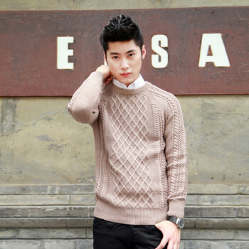 卡其色麻花<em>毛衣套头</em>哪种好 麻花<em>毛衣开衫</em>牌子