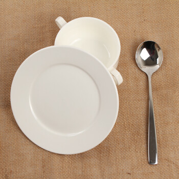 丝贝美瓷(seabird)纯白色陶瓷镁质瓷平盘西餐盘