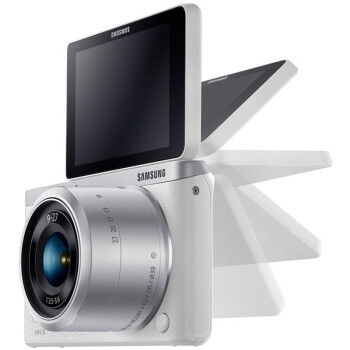 三星（SAMSUNG） NX mini 微型单电套机 （9mm-27mm） （白色） WIFI无线   NFC传输