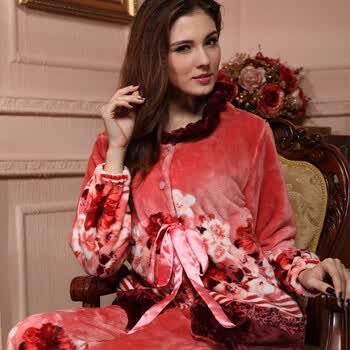 内衣大促 韩琦丝 <em>睡衣</em>女<em>秋冬</em> 新款加厚 <em>女款珊瑚</em>