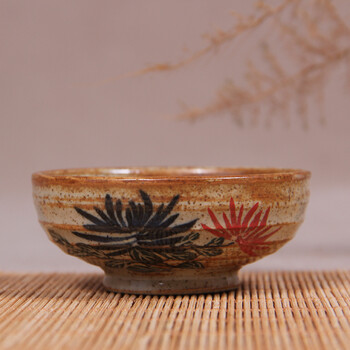 水<em>善品</em> 纯手工彩绘陶制粗陶陶瓷茶具品茶杯子