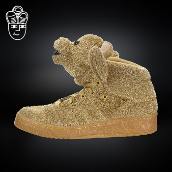 Adidas Jeremy Scott Holiday Bear 三叶草情侣银色泰迪熊 g96188 41.5