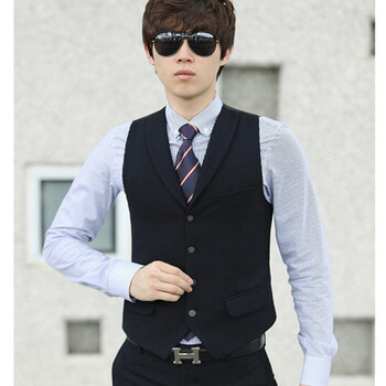 笛凡DF男装新款男士西装马甲潮男休闲马甲FASHION+