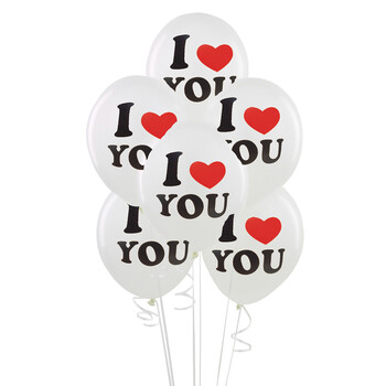 
                                        孩派（HihgParty） 孩派 求婚婚庆派对装饰 I Love You10寸乳胶气球6个 浅紫-碎心                