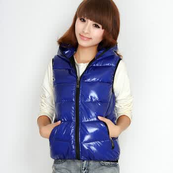 2013韩版秋冬<em>女式</em>亮面连帽加厚时尚羽绒<em>棉马</em>