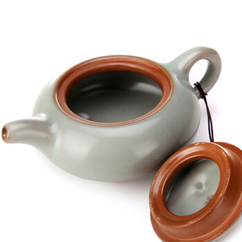 阳光飞歌 汝窑茶具 精巧竹制小托盘旅行茶具套装 莲花杯B0001