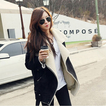 2013冬装新款少女时代同款外套大衣气质新款皮衣