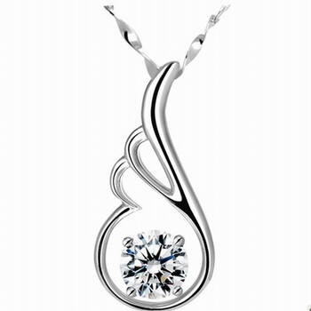 左心房925银项链纯银吊坠配锁骨链女士韩版时