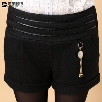 外穿打底裤加厚毛呢秋冬季短裤女裤加厚