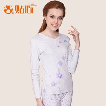 贴心<em>女士</em>纯棉秋衣<em>秋裤</em>秋冬款家居型印花<em>全棉</em>基