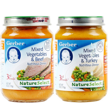 美国GERBER嘉宝3阶段8个月以上婴儿肉泥蔬